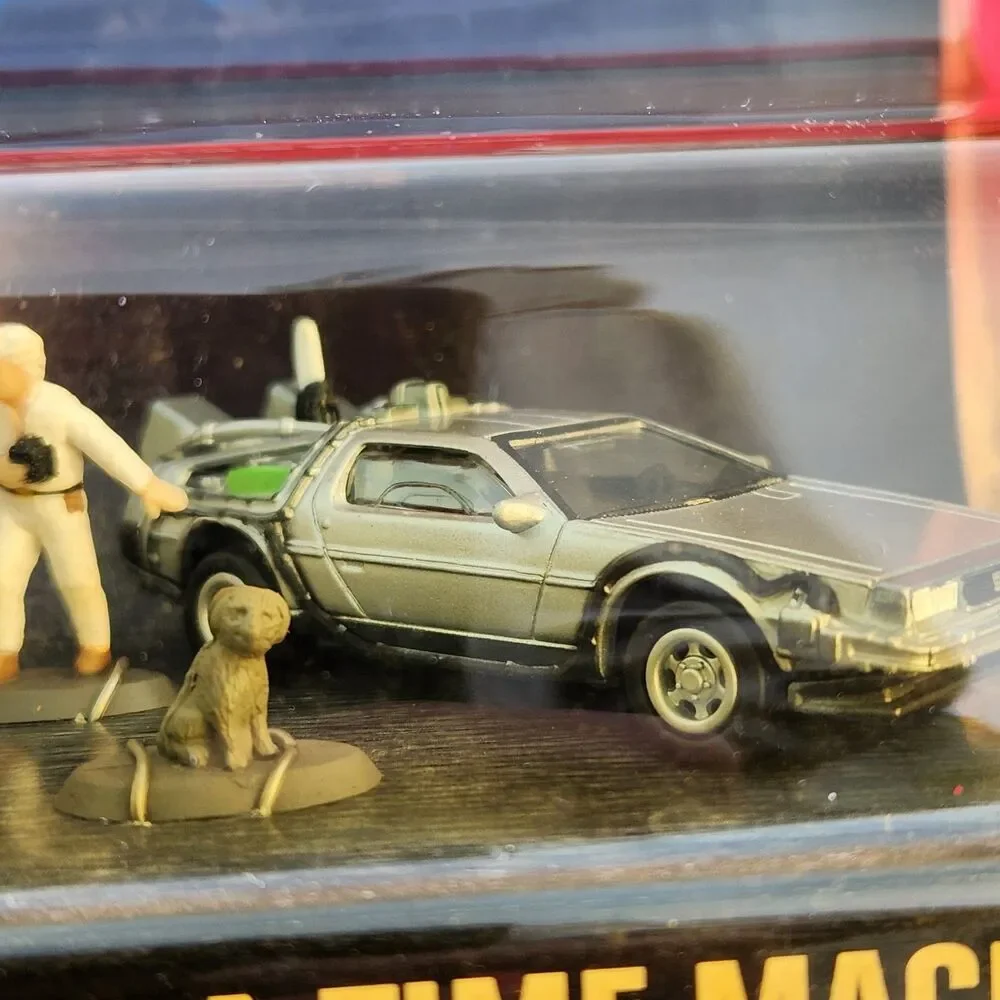 Vintage Johnny Lightning Back to the Future Great Scott Time Machine Diorama